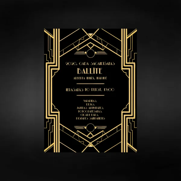 JAUNĀ GADA SVINĪBU IELŪGUMS "GATSBY" STILĀ